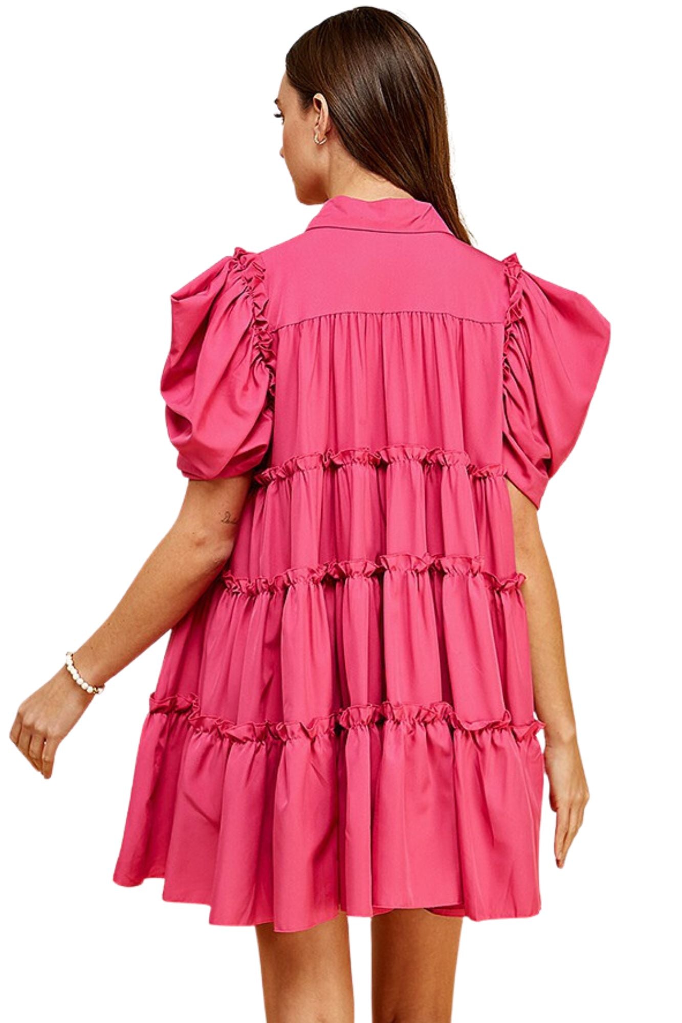 Pink Button Down Dress