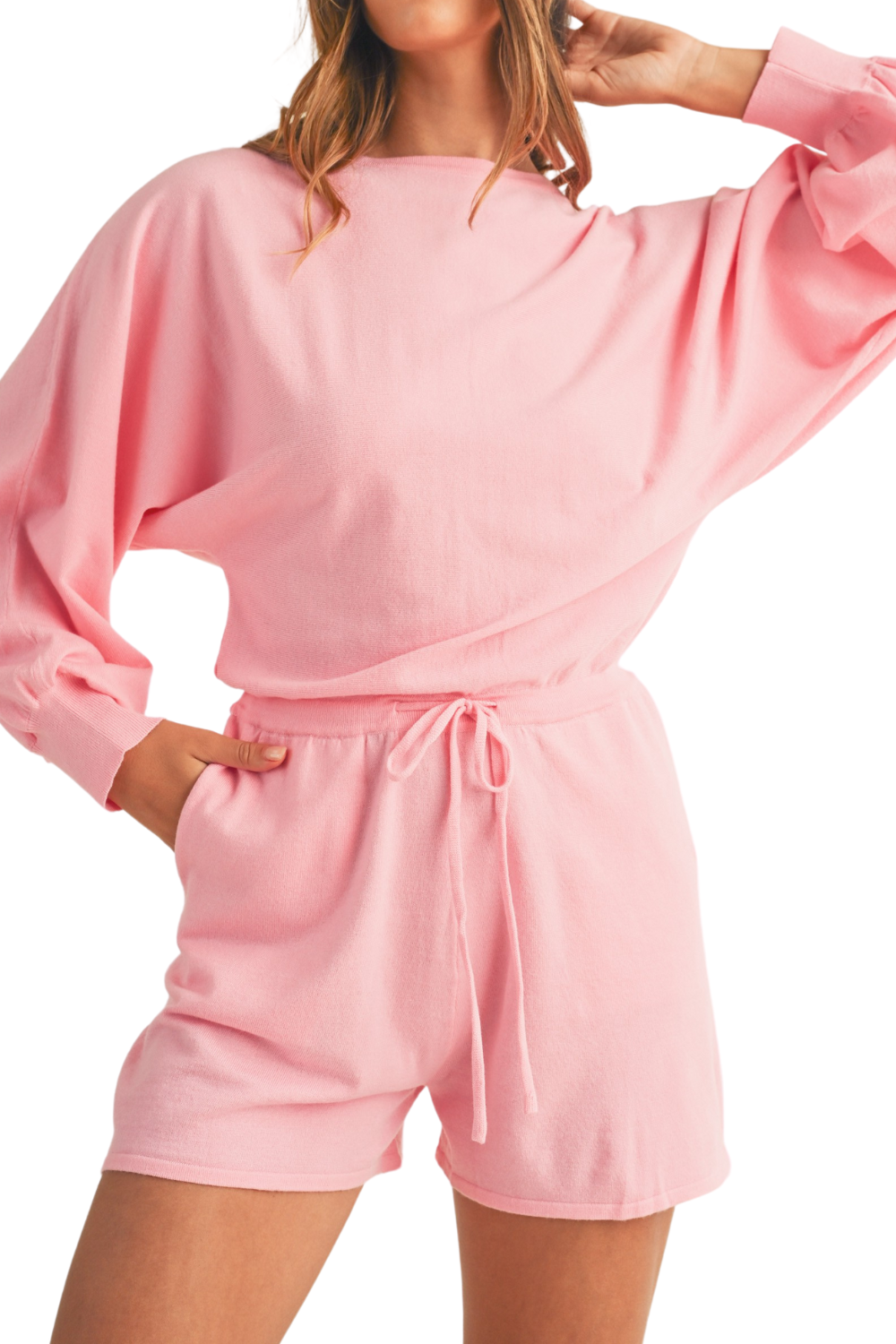 Pink Sweater Romper